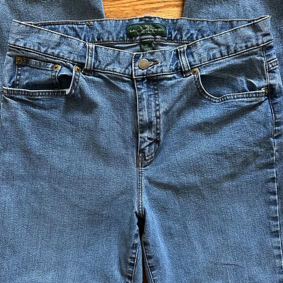Lauren Ralph Lauren Women's Classic Straight Stretch Jeans - EUC, Size 10 - Picture 2 of 8